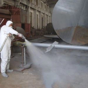 Mijntransportband om polyurea-materiaal met een groot oppervlak te repareren